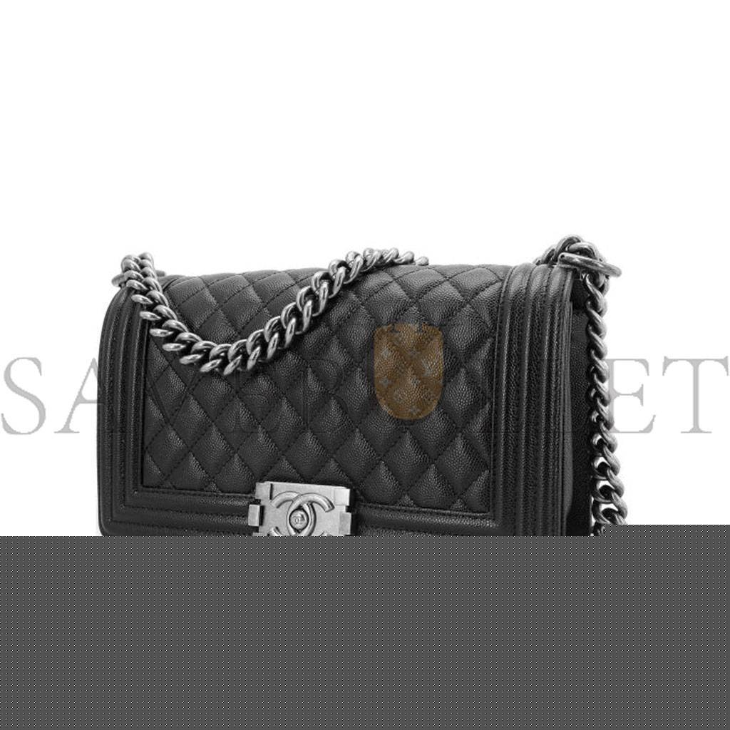 Ch*el master caviar quilted medium boy flap black a67086 (25*15*9cm)